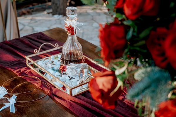Wedding Red Roses Festive Chic Details