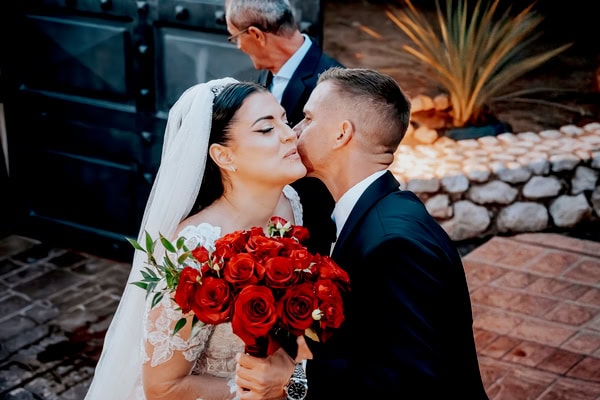 Wedding Red Roses Festive Chic Details