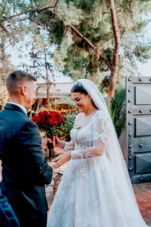 Wedding Red Roses Festive Chic Details