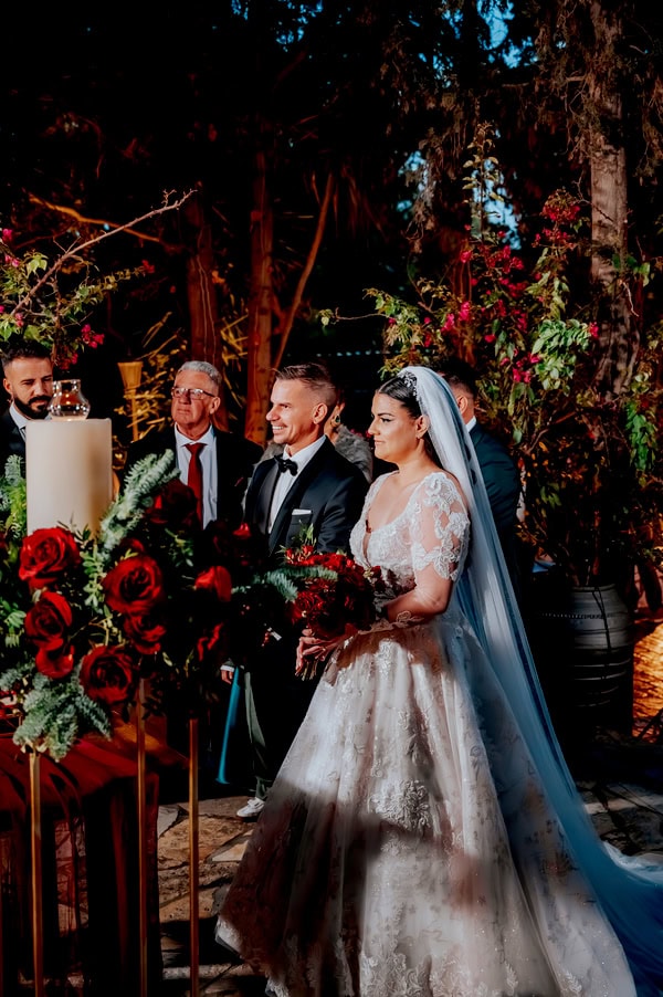Wedding Red Roses Festive Chic Details