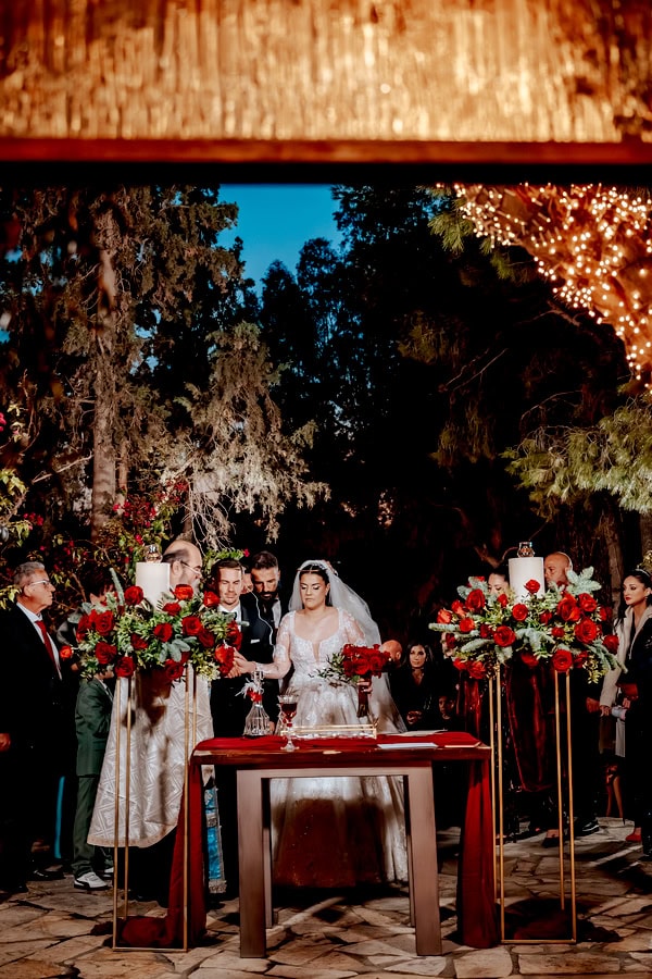 Wedding Red Roses Festive Chic Details