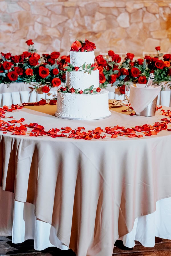 Wedding Red Roses Festive Chic Details