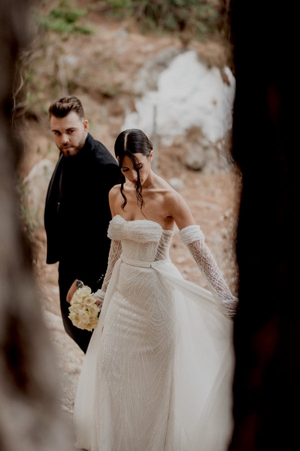 Autumn Wedding At Ostria Resort And Spa With White Floral Arrangements