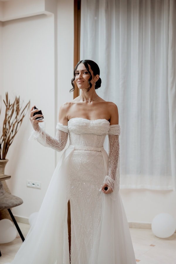 Autumn Wedding At Ostria Resort And Spa With White Floral Arrangements