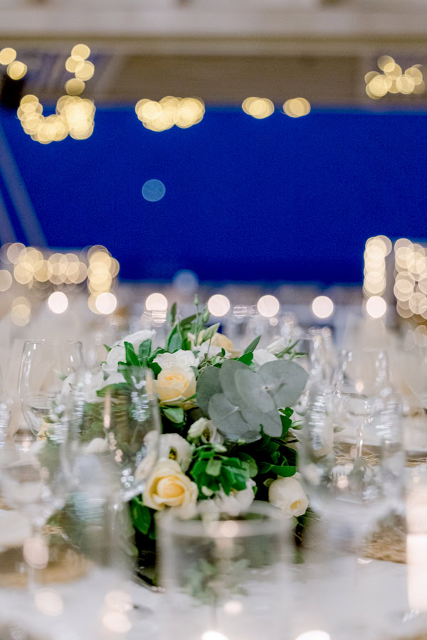 Chic Summer Wedding Galazia Akti White Florals