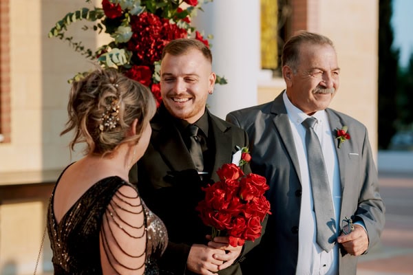 Dreamlike Autumn Wedding Red Roses