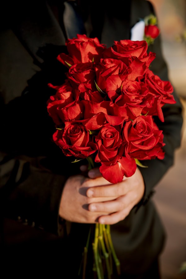 Dreamlike Autumn Wedding Red Roses
