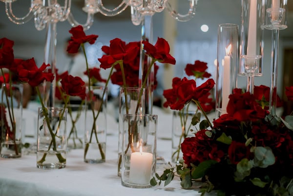 Dreamlike Autumn Wedding Red Roses