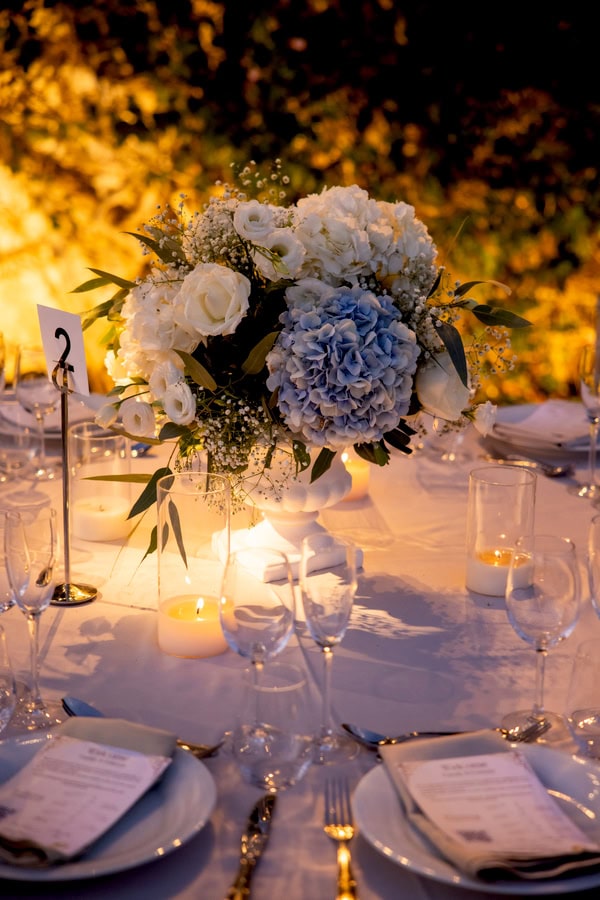 Fall Chic Wedding Athens White Hydrangeas Romantic Details