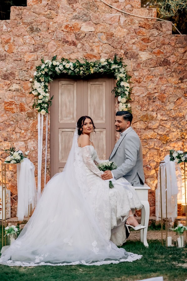 Lovely Wedding In Athens All White Florals