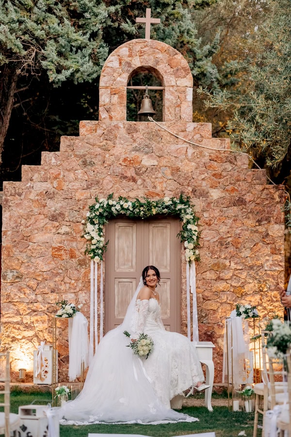 Lovely Wedding In Athens All White Florals