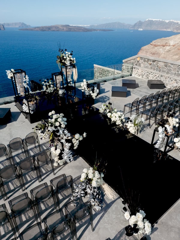 Modern Edgy Wedding Santorini