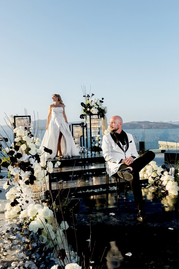 Modern Edgy Wedding Santorini