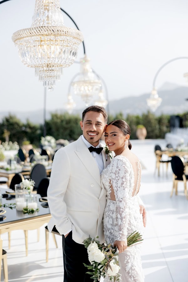 Modern Luxe Wedding In Crete With Black And Gold Details