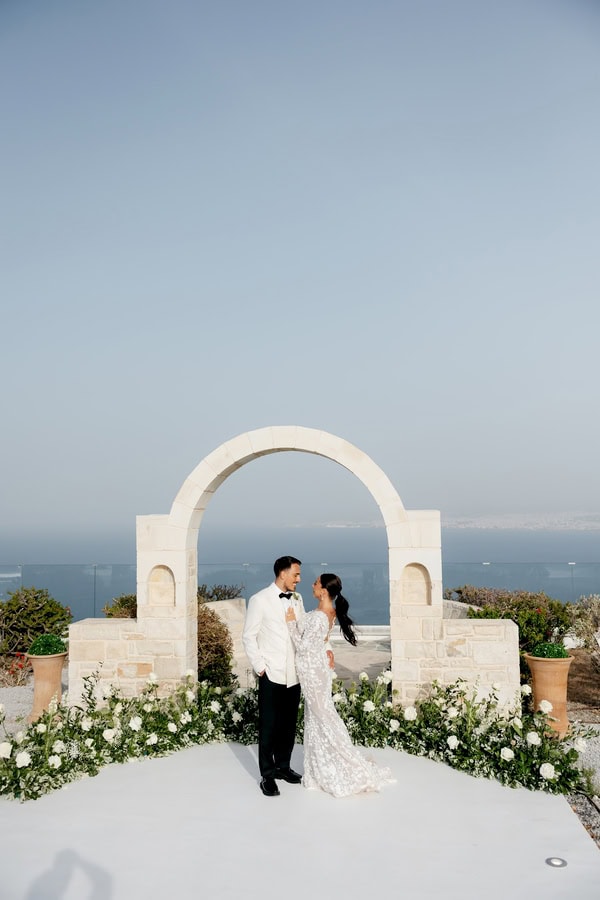 Modern Luxe Wedding In Crete With Black And Gold Details