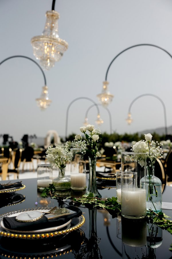 Modern Luxe Wedding In Crete With Black And Gold Details