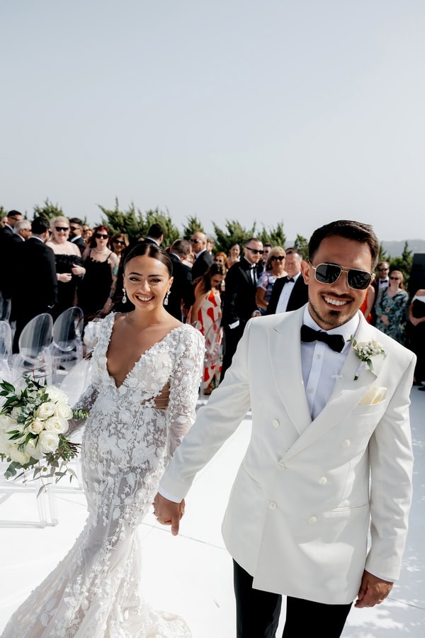 Modern Luxe Wedding In Crete With Black And Gold Details