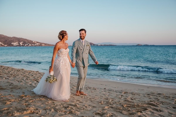 Romantic Beach Wedding Naxos Sunset