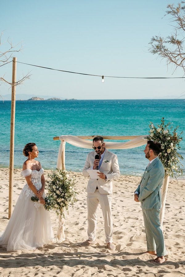 Romantic Beach Wedding Naxos Sunset