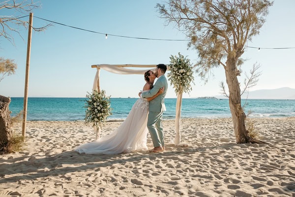 Romantic Beach Wedding Naxos Sunset