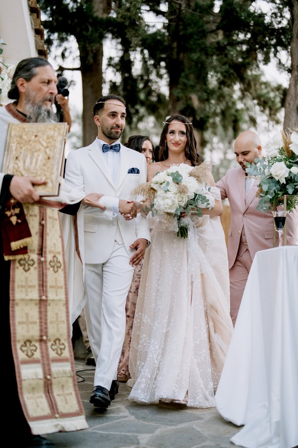 Romantic Summer Wedding At Argithea Estate With White Blooms