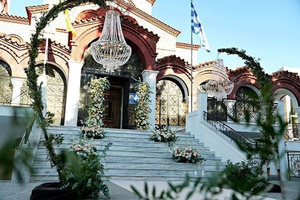 Romantic Summer Wedding Giannitsa White Pale Each Flowers