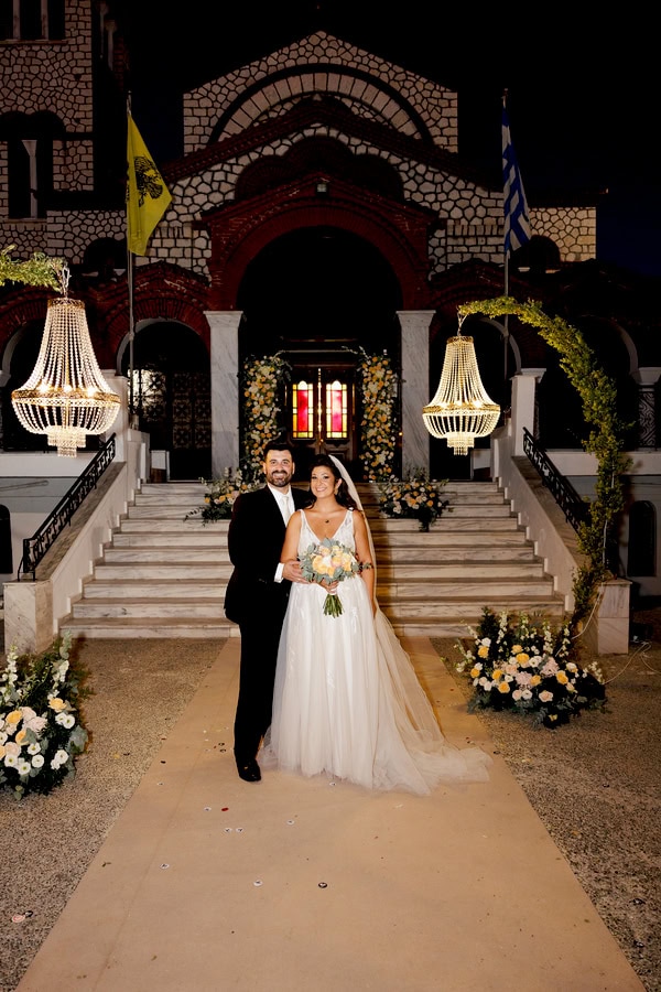 Romantic Summer Wedding Giannitsa White Pale Each Flowers