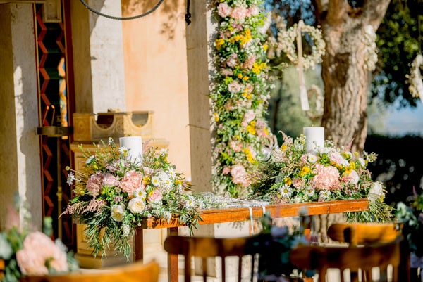 Romantic Wedding Baptism Decoration Ideas Pastel Flowers