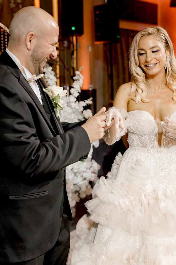 Romantic Wedding In Rhodes With White Flowers And Glowing Details