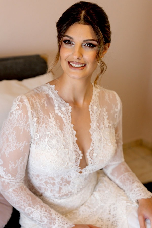 Romantic Winter Wedding Red Burgundy Kozani