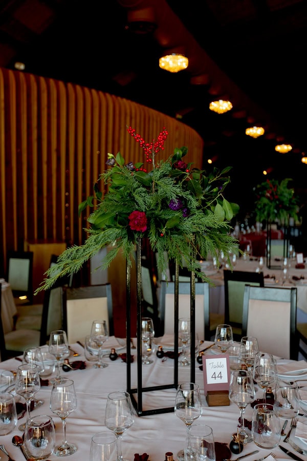 Romantic Winter Wedding Red Burgundy Kozani