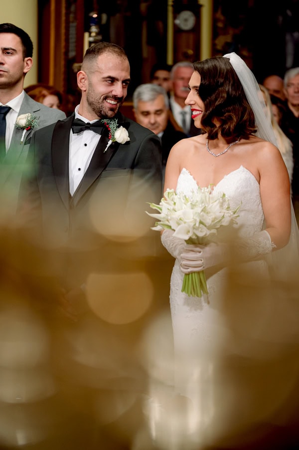 Romantic Winter Wedding White Red Flowers