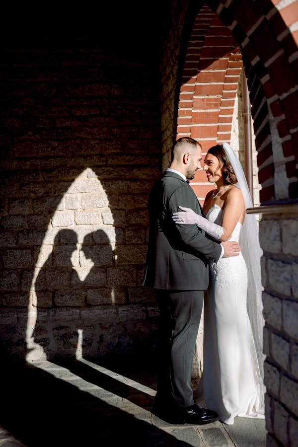 Romantic Winter Wedding White Red Flowers