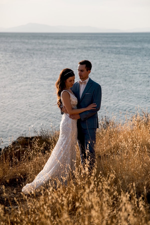 Wedding In Portaria Pelion With Romantic Flowers And Stunning View