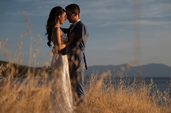 Wedding In Portaria Pelion With Romantic Flowers And Stunning View