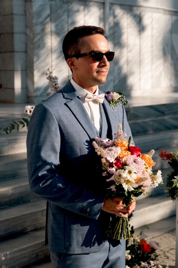 Wedding In Portaria Pelion With Romantic Flowers And Stunning View