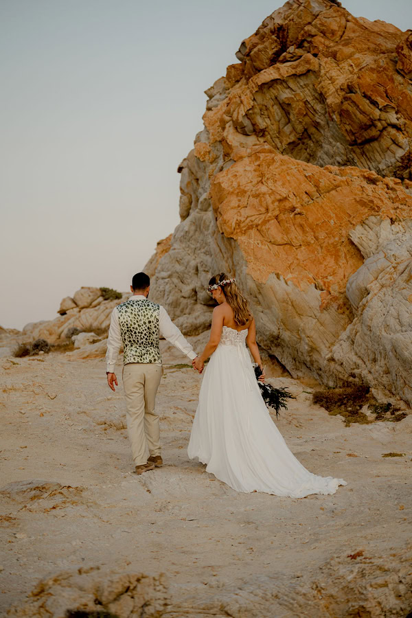 Boho Summer Wedding Serifos Earthy Tones Beach Party