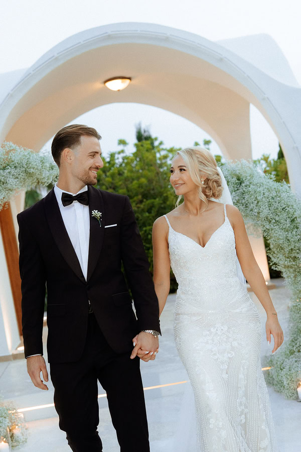 Chic Summer Wedding White Details Athens