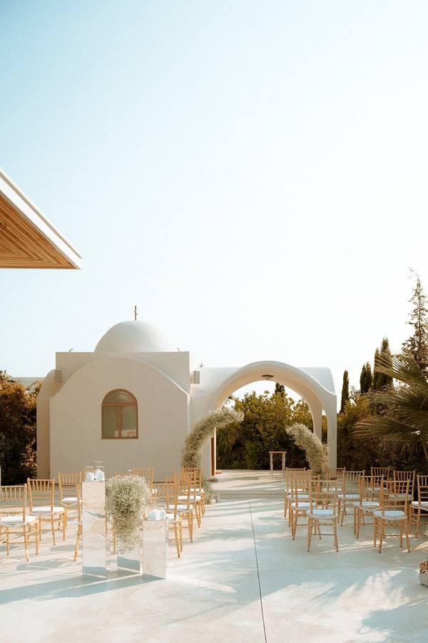 Chic Summer Wedding White Details Athens