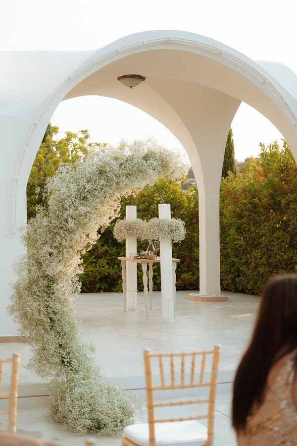 Chic Summer Wedding White Details Athens