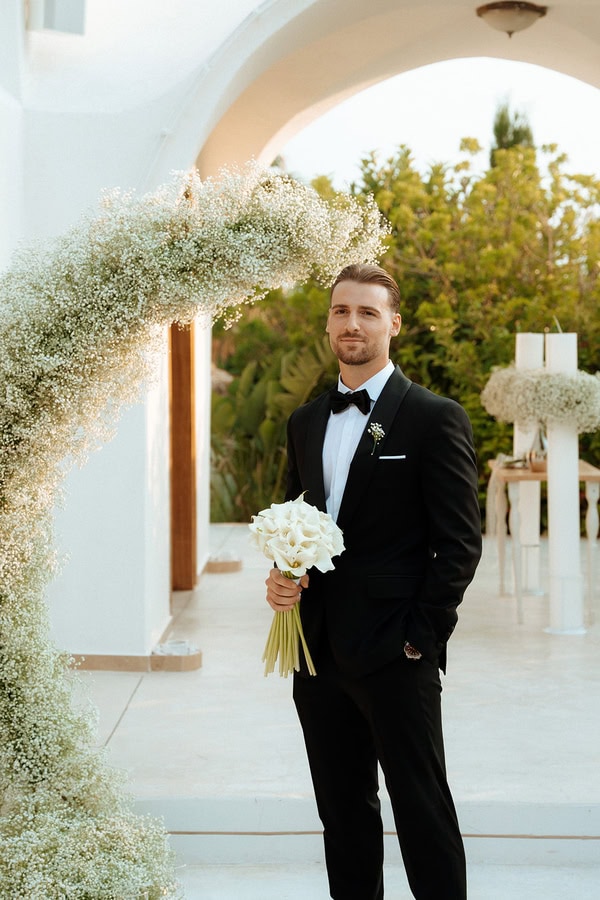 Chic Summer Wedding White Details Athens