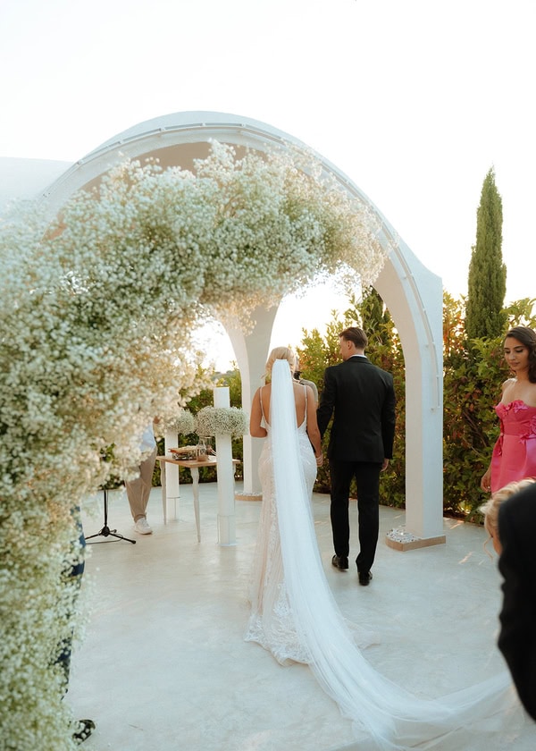 Chic Summer Wedding White Details Athens