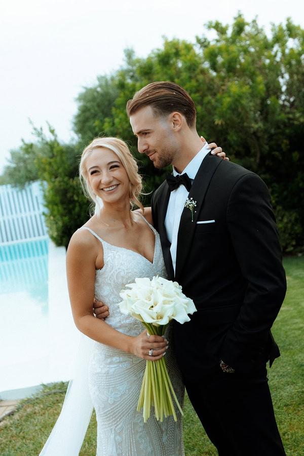 Chic Summer Wedding White Details Athens