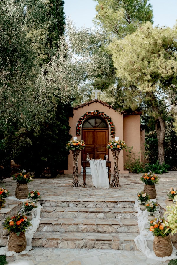 Colorful Summer Wedding Athens Earthy Tones Flowers