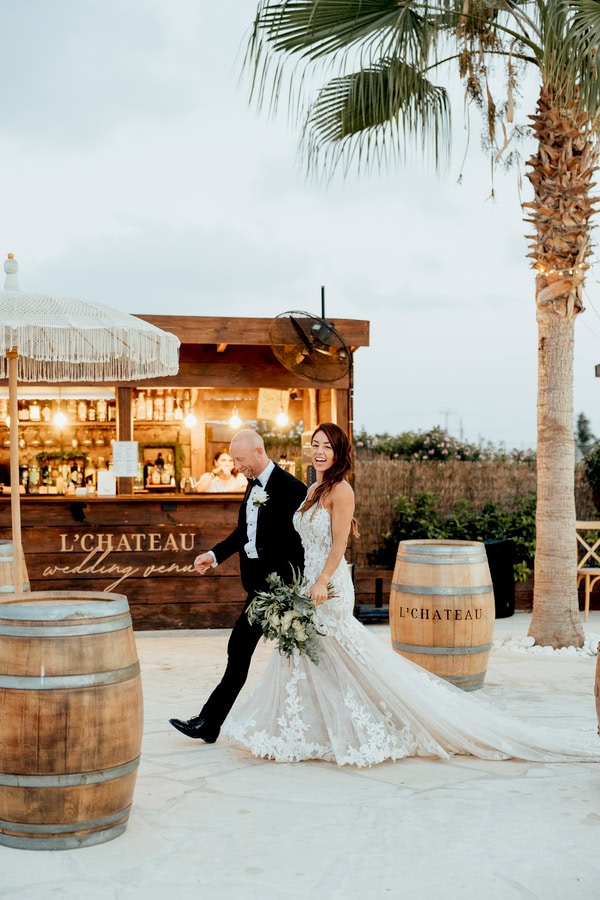 Destination Black And White Summer Wedding