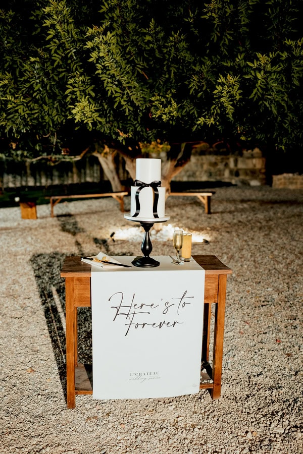 Destination Black And White Summer Wedding