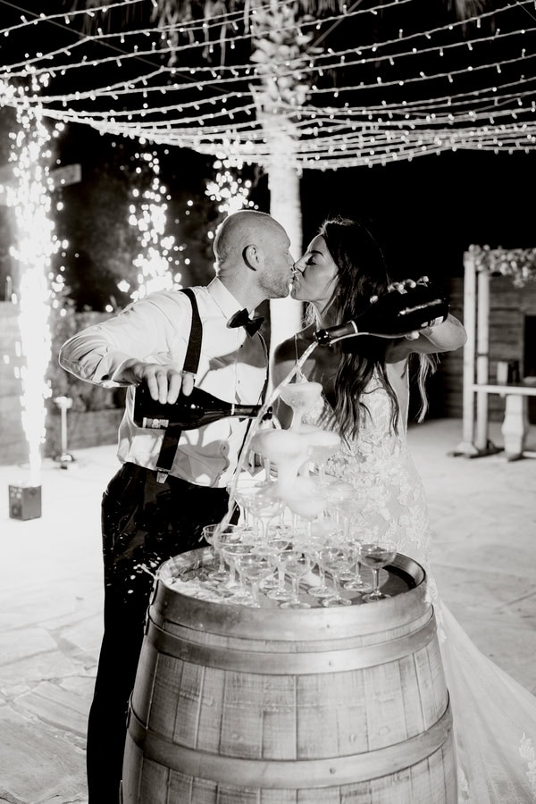 Destination Black And White Summer Wedding