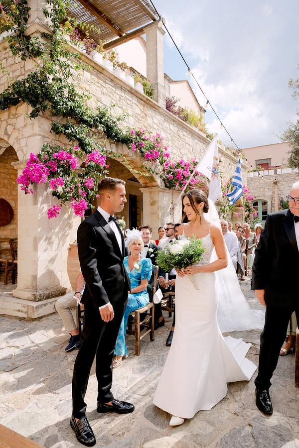 Destination Crete Wedding Rustic Details White Flowers