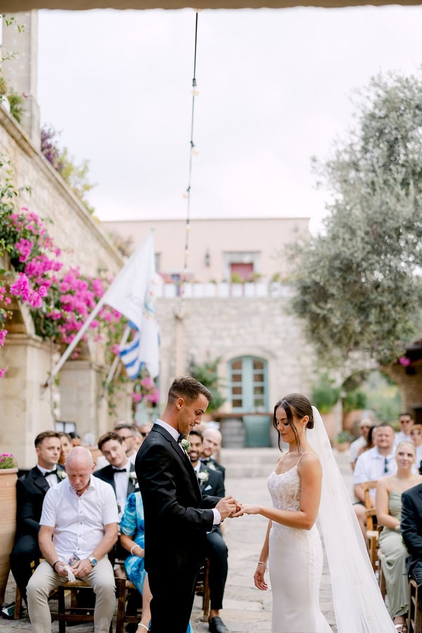 Destination Crete Wedding Rustic Details White Flowers