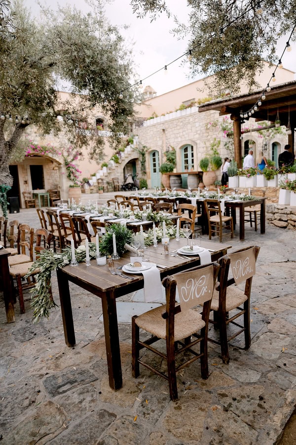 Destination Crete Wedding Rustic Details White Flowers